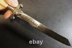 RARE! WW2 vintage German Alcoso S RAD Leader Officer Hewer/Dagger with Scabbard