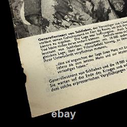 RARE! WWII 1944 Battle of Cherbourg Dropped German Normandy Surrender Leaflet