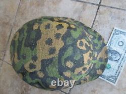 RARE WWII German CAMO Helmet, Camoflauge Painted Finish, GI Bringback Souvenir