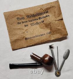 RARE WWII WW2 German ELITE officers smoking pipe Christmas gift from Heinrich