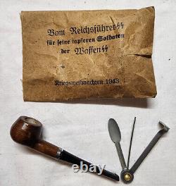 RARE WWII WW2 German ELITE officers smoking pipe Christmas gift from Heinrich