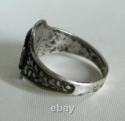 RING GERMAN WW2 WWII Oak Leaves & Acorns Cross Ring