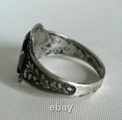 RING GERMAN WW2 WWII Oak Leaves & Acorns Cross Ring