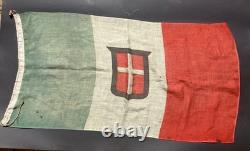 Rare 100% original axis captured italian german ww2 flag dated 1941