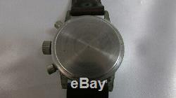 Rare 1940s WW2 Hanhart 17J German Luftwaffe Pilot Chronograph Watch Working