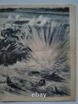 Rare 1945 Ww2 Propaganda Leaflet Po River Wwii U. S. War Italy Army German Allied