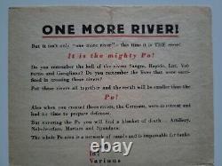 Rare 1945 Ww2 Propaganda Leaflet Po River Wwii U. S. War Italy Army German Allied