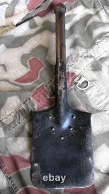 Rare Genuine WW2 German Entrenching Tool Shovel Spade & Canvas Cover / Carrier