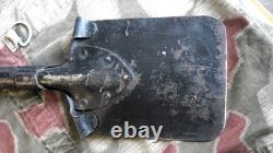 Rare Genuine WW2 German Entrenching Tool Shovel Spade & Canvas Cover / Carrier