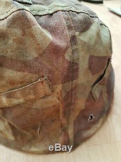 Rare German Elite helmet cover in italian camo battle front 100% original ww2