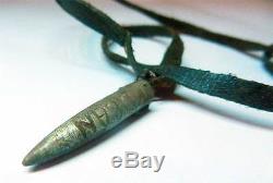 Rare Original GERMAN WW2 Volunteer Amulet Bullet with Inscription KUBAN 1943