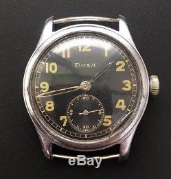 Rare Original Military German Watch Doxa Luftwaffe (d) Wehrmacht Ww2 Working