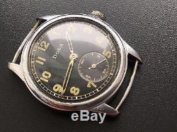 Rare Original Military German Watch Doxa Luftwaffe (d) Wehrmacht Ww2 Working
