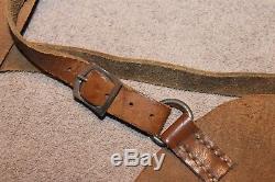 Rare Original WW2 German Brown Leather P-38 Shoulder Holster withStrap & Buckles