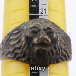 Ring WW2 Afrika Korps DAK German Africa Corps WWII Koln LION Head WEHRMACHT Palm