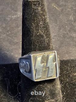 Ring WW2 SS/ Tests 800 silver/no visible marks/well woren/origional