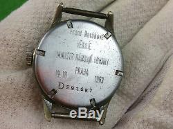 SIEGERIN 595 D Original German WWII Luftwaffe Wrist Watch Fully Functional