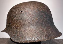 SIZE 66 WW2 German Stahlhelm Helmet M42 Forces Narva Battlefield Relic WH