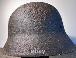 SIZE 66 WW2 German Stahlhelm Helmet M42 Forces Narva Battlefield Relic WH