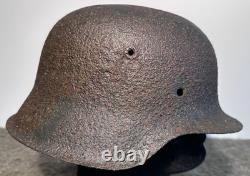 SIZE 66 WW2 German Stahlhelm Helmet M42 Forces Narva Battlefield Relic WH