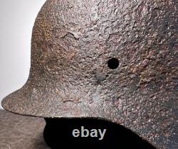 SIZE 66 WW2 German Stahlhelm Helmet M42 Forces Narva Battlefield Relic WH