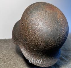 SIZE 66 WW2 German Stahlhelm Helmet M42 Forces Narva Battlefield Relic WH