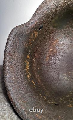 SIZE 66 WW2 German Stahlhelm Helmet M42 Forces Narva Battlefield Relic WH