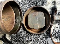 Size 2! Bwz 1939 Gm-38 Ww2 German Gas Mask Rubber Wehrcmacht With Can