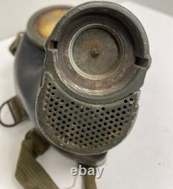 Size 2! Bwz 1942 Gm-38 Ww2 German Gas Mask Rubber Wehrcmacht With Can