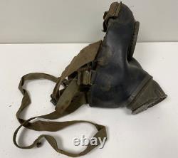 Size 2! Bwz 1942 Gm-38 Ww2 German Gas Mask Rubber Wehrcmacht With Can