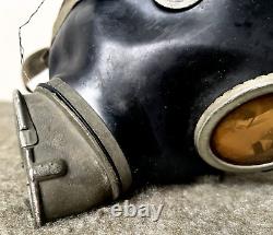 Size 2! Bwz 1942 Gm-38 Ww2 German Gas Mask Rubber Wehrcmacht With Can