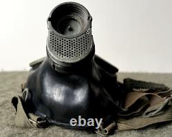 Size 2! Bwz 1942 Gm-38 Ww2 German Gas Mask Rubber Wehrcmacht With Can