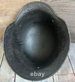 Size 66 German Army M40 Helmet Stahlhelm No Holes, Repainted, Relic Find Ww2