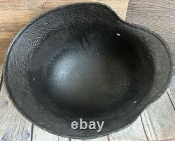 Size 66 German Army M40 Helmet Stahlhelm No Holes, Repainted, Relic Find Ww2