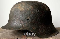 Size 66 Original Ww2 German Helmet M42 Stahlhelm Wehrmacht Army Battleground