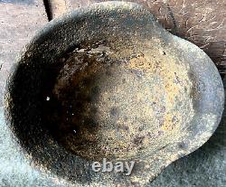 Size 66 Original Ww2 German Helmet M42 Stahlhelm Wehrmacht Army Battleground