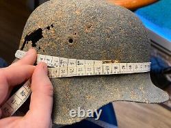 Size 66 Original Ww2 German Helmet M42 Stahlhelm Wehrmacht Army Battleground