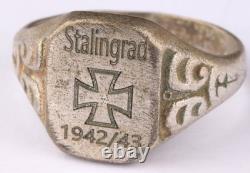 Stalingrad 1942-43 WW2 German ring WWII Germany Army Wehrmacht Iron cross Gothic