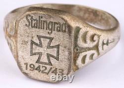 Stalingrad 1942-43 WW2 German ring WWII Germany Army Wehrmacht Iron cross Gothic