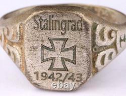 Stalingrad 1942-43 WW2 German ring WWII Germany Army Wehrmacht Iron cross Gothic