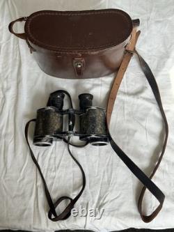 Title WWII German Binoculars 6x30 Dienstglas ddx  with Original Leather Case