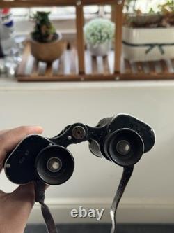 Title WWII German Binoculars 6x30 Dienstglas ddx  with Original Leather Case