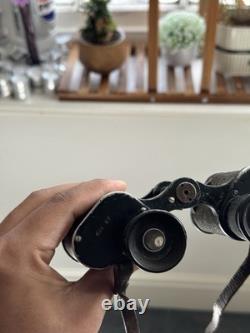 Title WWII German Binoculars 6x30 Dienstglas ddx  with Original Leather Case