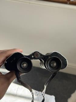 Title WWII German Binoculars 6x30 Dienstglas ddx  with Original Leather Case