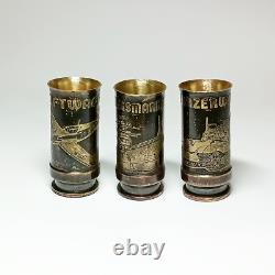 Trench Art German Set Shot Glass WWII Wehrmacht Flak With Box