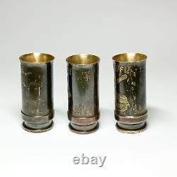 Trench Art German Set Shot Glass WWII Wehrmacht Flak With Box