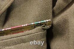 US WW2 3rd 7th Army German Tailored Ike Jacket Bullion BEVO Brit Ribbon Bar J396