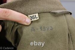 US WW2 3rd 7th Army German Tailored Ike Jacket Bullion BEVO Brit Ribbon Bar J396