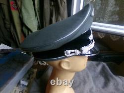 Very rare German WW2 officer's doctor cap, original, perfect condition complete
