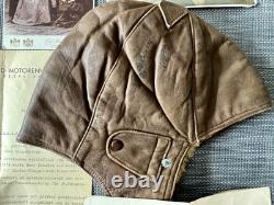 Vintage Junkers Aviation History Set Leather Flight Cap Factory Album L5Document Vintage Junkers Aviation History Set Leather Flight Cap Factory Album L5Document